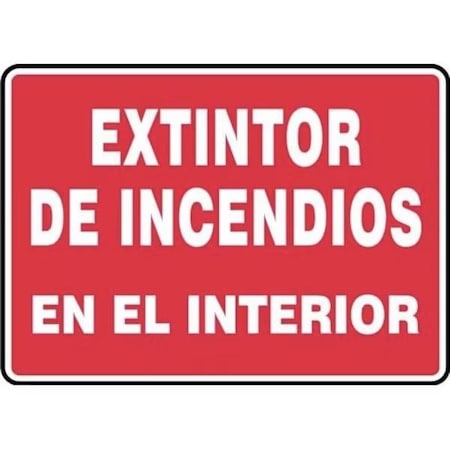Accuform SAFETY SIGN FIRE EXTINGUISHER INSIDE SHMFXG425XV